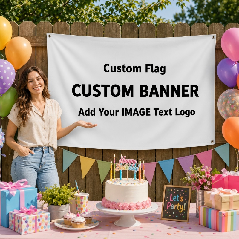 Christmas Throw Blanket - Personalized Tapestry Custom Photo Banner with