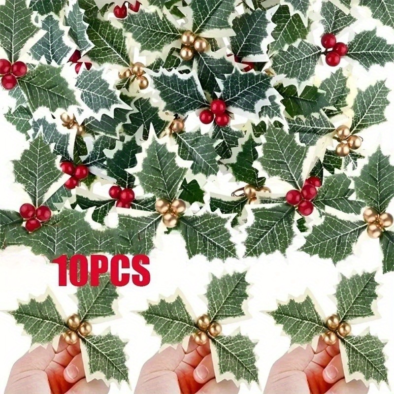 10 Pcs Artificial Holly Berrie - đánh giá và giá Christmas Wreath Fake