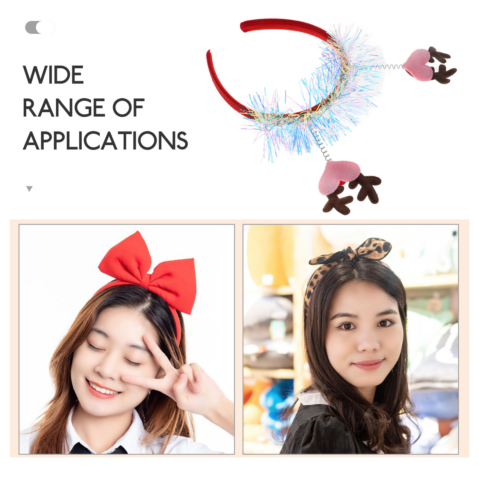Glitter Heart Elk Antlers Head - đánh giá và giá Reindeer Antlers Headband