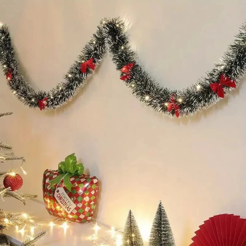 Christmas Tinsel Garland Artif - đánh giá và giá Led Fairy String Lights