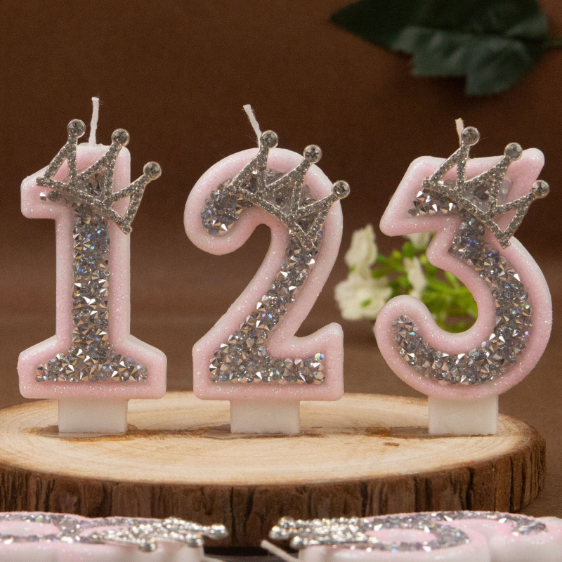 Digital Candles 0-9 Pink Silve - đánh giá và giá Holiday Candle Set
