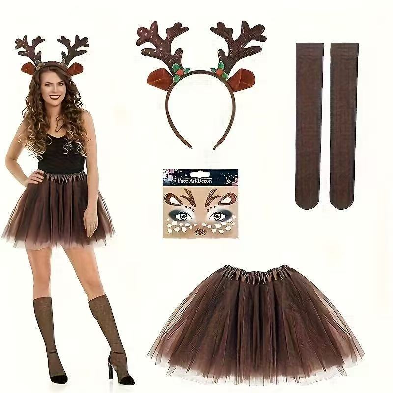 Reindeer Costume Set Antler He - đánh giá và giá Reindeer Antlers Headband